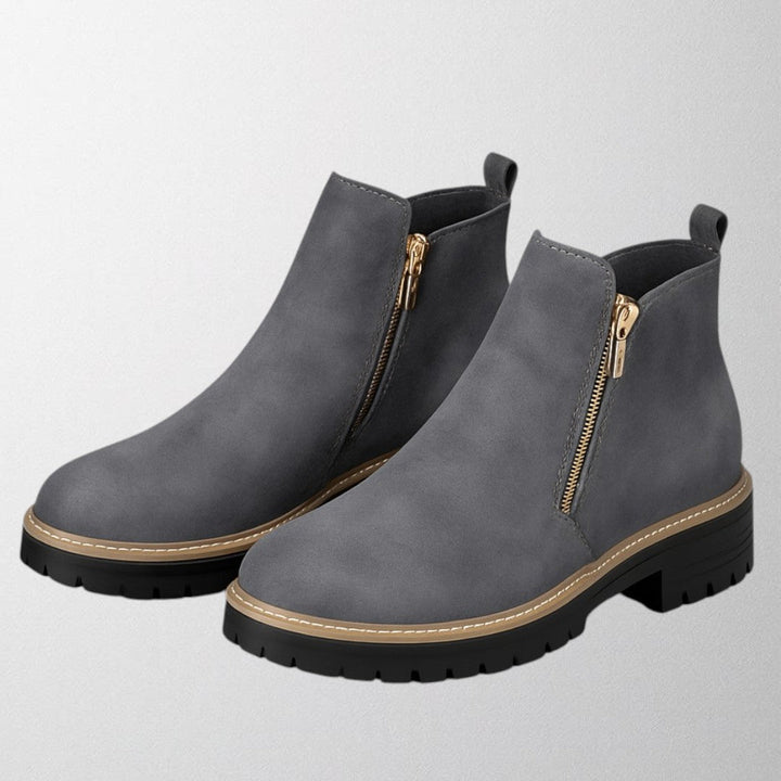 Elma | Women's shoe with round toe and side zip fastening