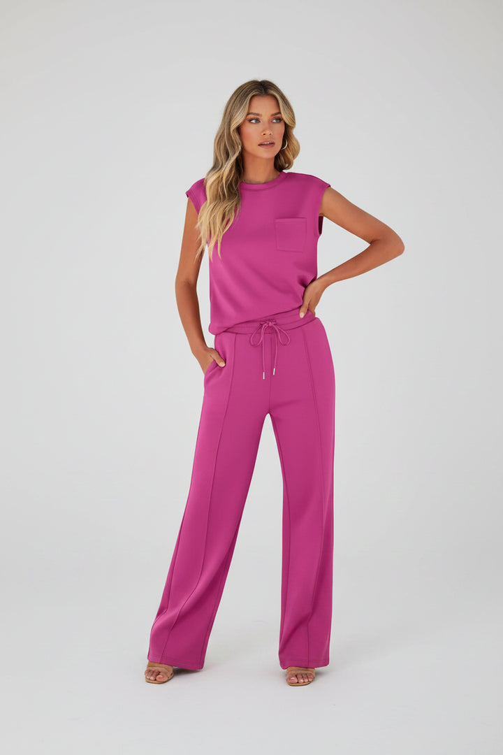 Sorelle | Rose Red Two-Piece Set