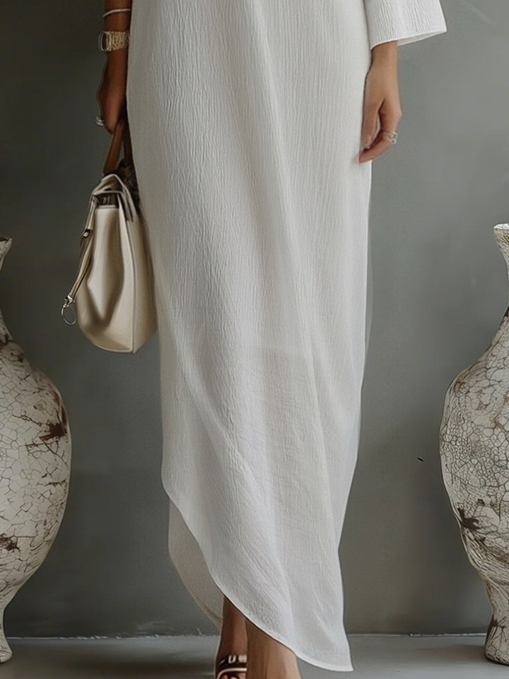 Clara | Ivory White Cotton-Linen Blend