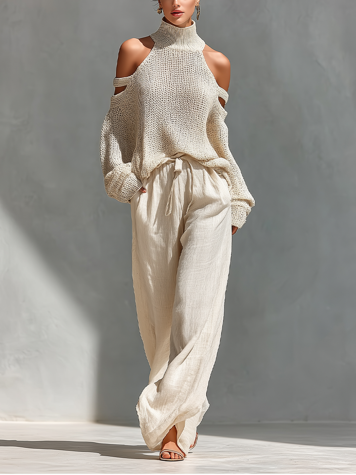Astrid | Off-Shoulder Knit Set