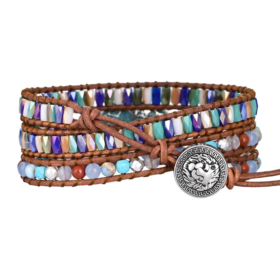 Brooke | Turquoise & Jasper Silver Wrap