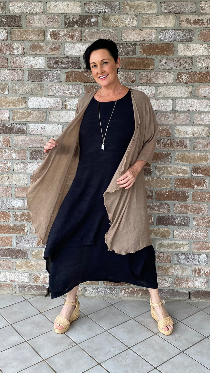 Gwen | Latte Longline Jacket