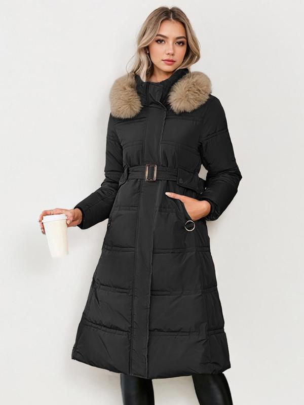 Leyla | Stylish Plush Coat with Waist Tie
