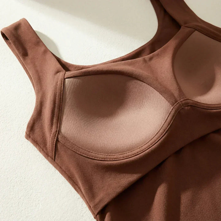 Eleanor | Green Built-In Bra Tank