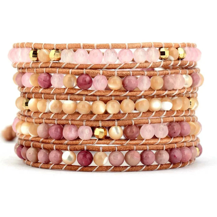Rebecca | Rose Quartz Yellow Onyx &