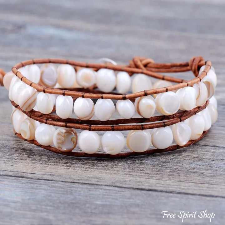 Quinn | Shape Shell Beads Leather Two