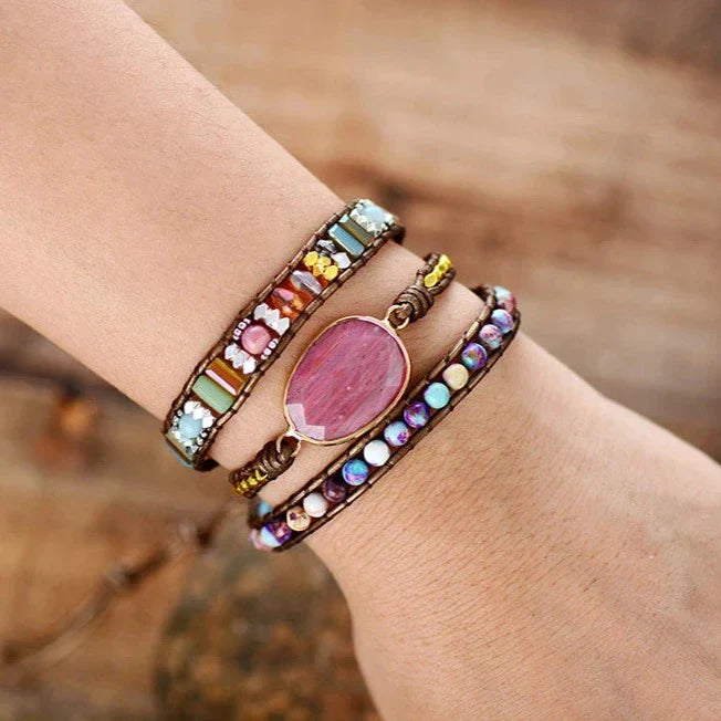 Aileen | Rhodonite & Jasper Wrap
