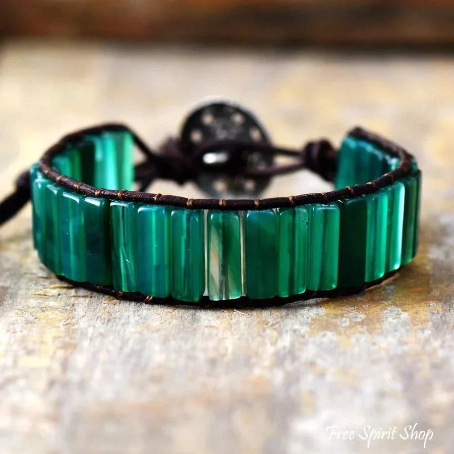 Maisie | Handmade Natural Green Onyx Tube