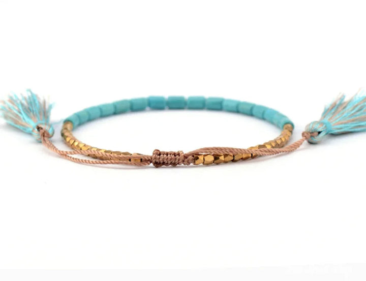 Yvette | Handmade Turquoise Stone and Golden