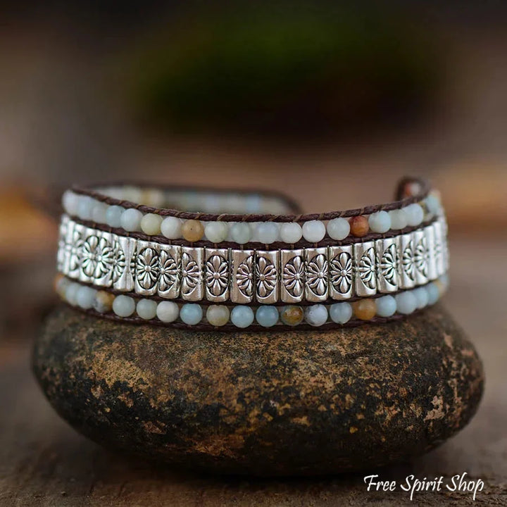 Clara | Amazonite & Tibetan Metal Bead