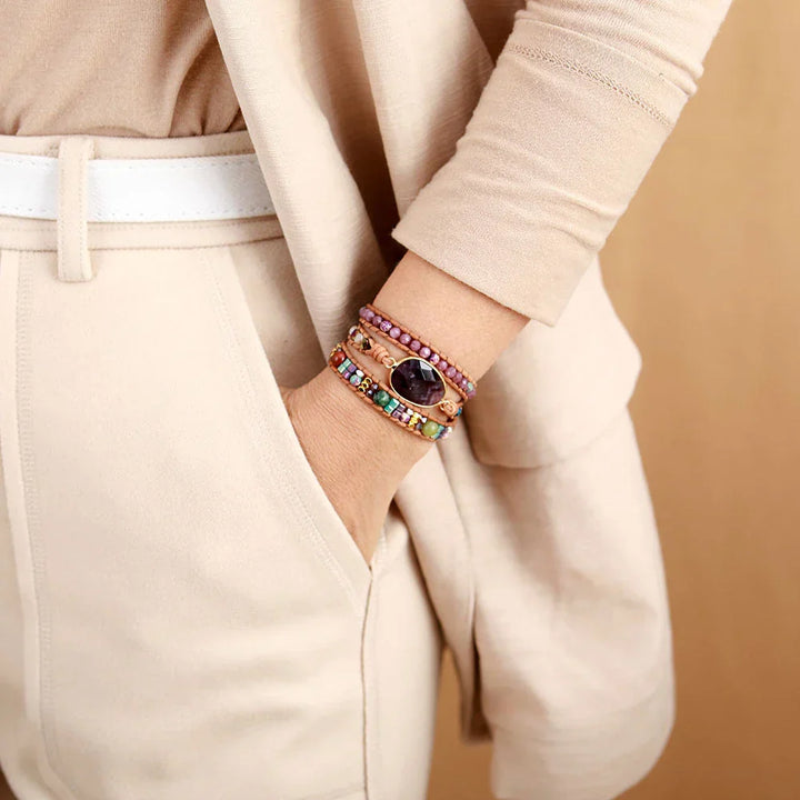 Avery | Amethyst & Lepidolite Wrap
