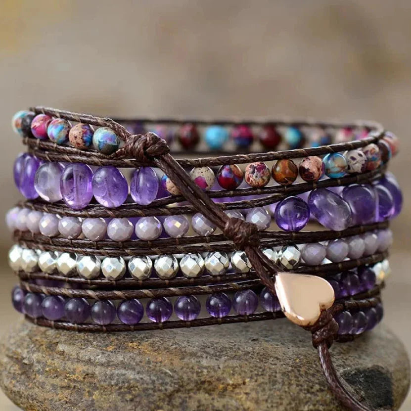 Adelaide | Amethyst & Purple Jasper Wrap