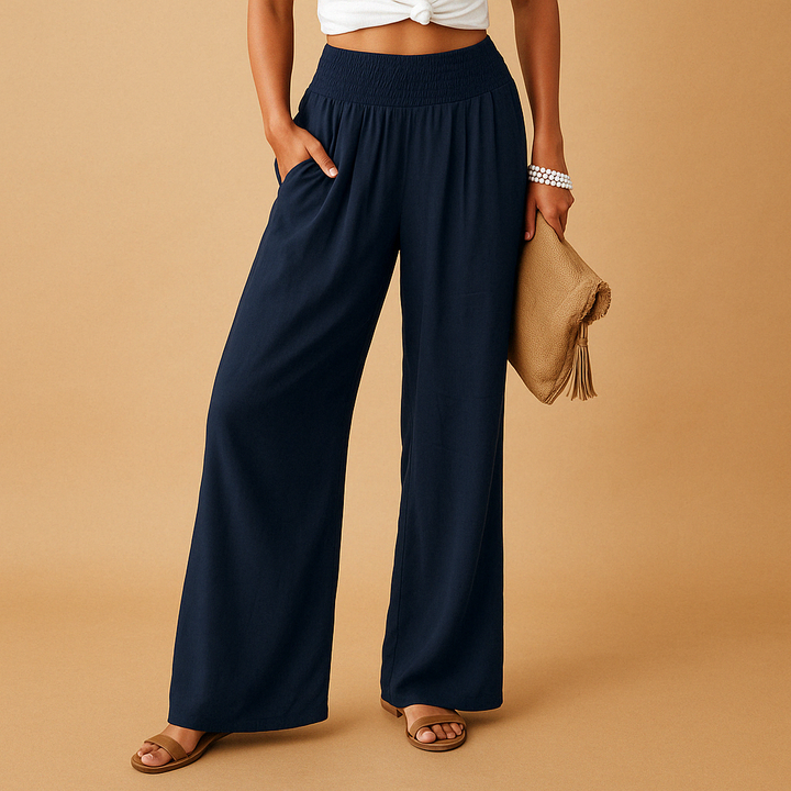 Blythe | Wide Leg Elastic Waist Pants