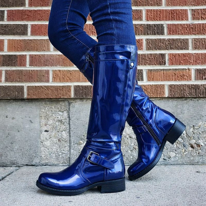 Marj | Classic Round Toe Knee-High Boots