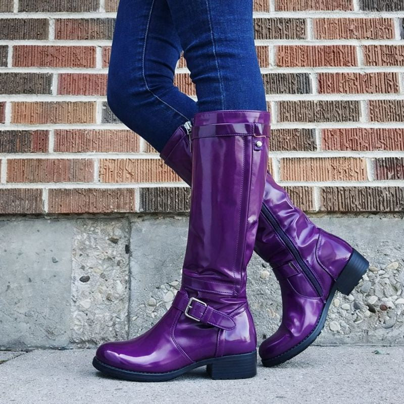 Marj | Classic Round Toe Knee-High Boots