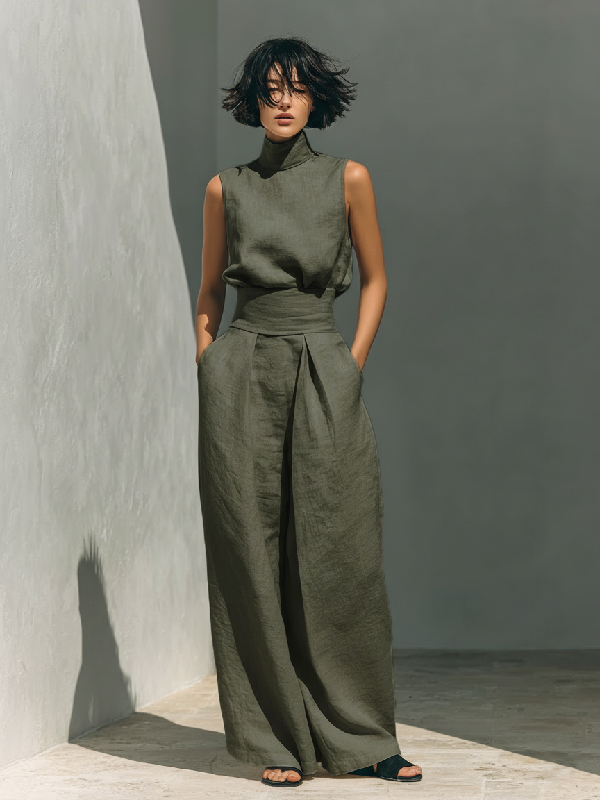 Amber | Cotton Linen Blend Sleeveless