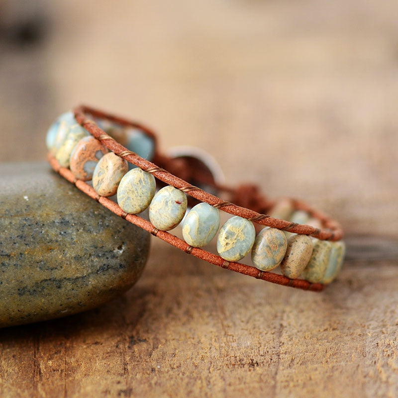 Alina | Turquoise Jasper Single Row Bead