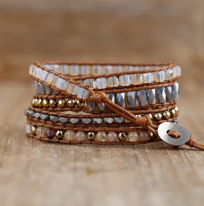 Olive | Labradorite Strawberry Agate & Citrine