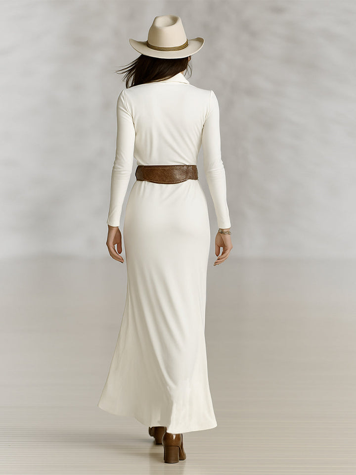 Vera | Lapel Long Sleeve Waist-tightening