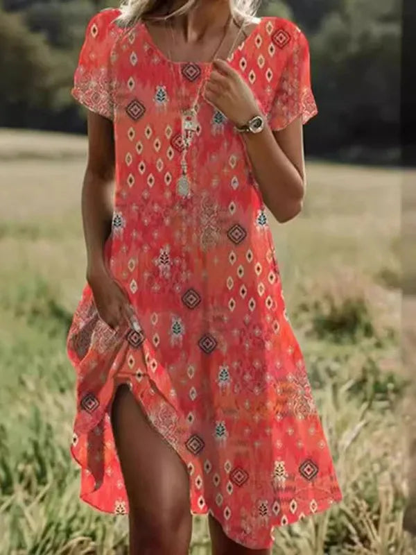 Grisenne | Boho Floral Beach Dress