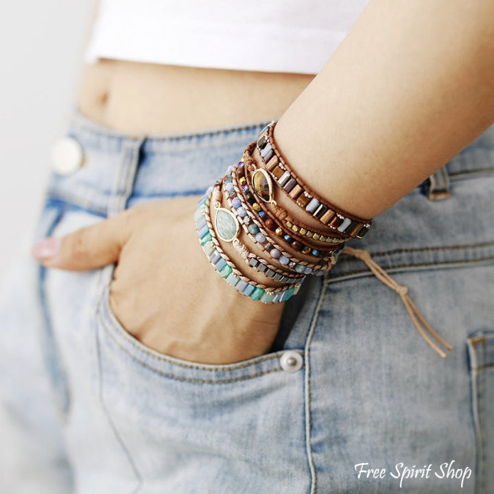 Beth | Tiger Eye & Crystal Beaded