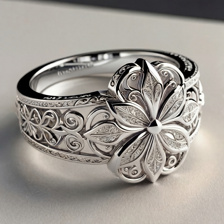 Crystal | Flower Zirconia Silver Ring