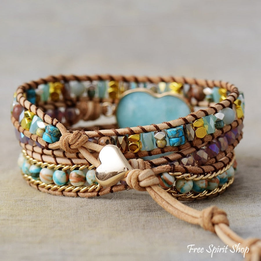 Patricia | Amazonite Heart & Mixed Beads