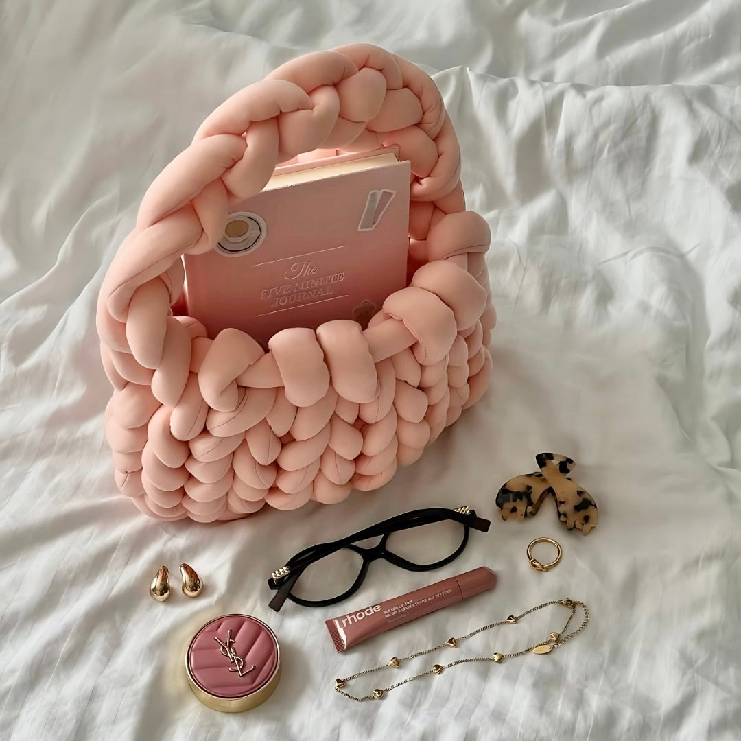 Diana | Cream Mini Chunky Knit Bag