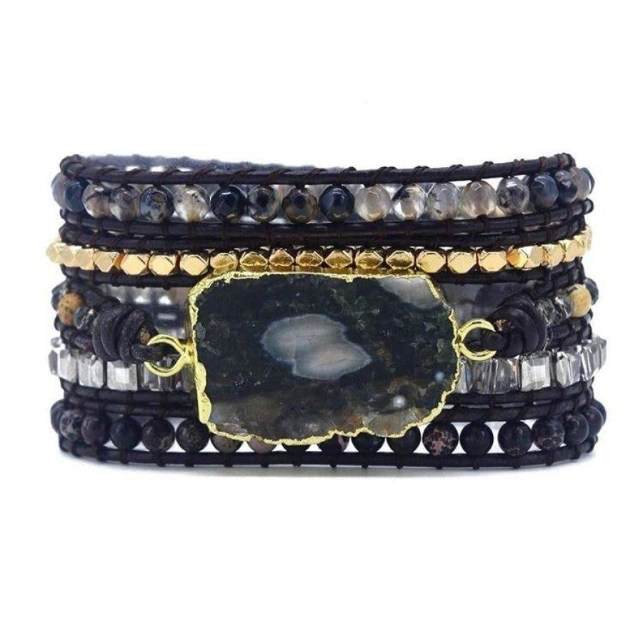 Dawn | Handmade Dark Ocean Agate Gemstone