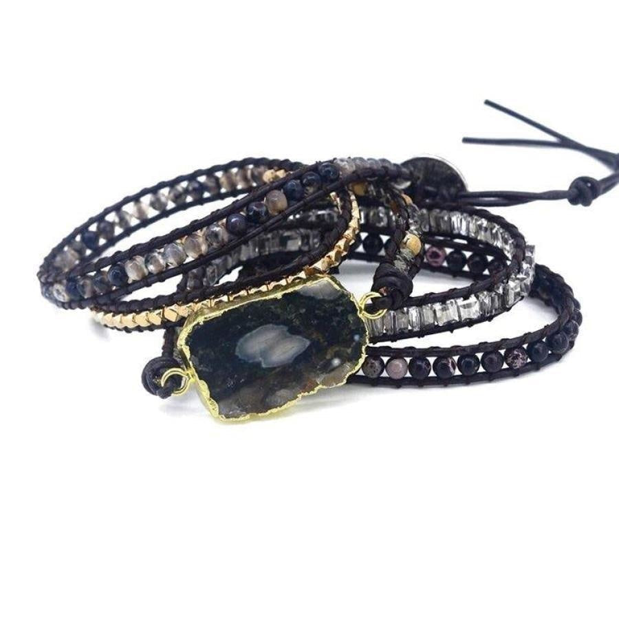 Dawn | Handmade Dark Ocean Agate Gemstone