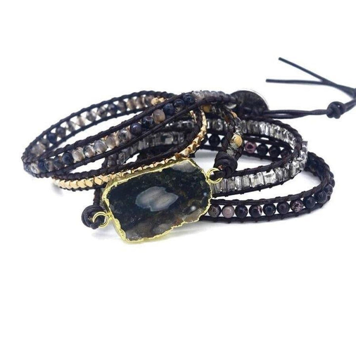Dawn | Handmade Dark Ocean Agate Gemstone