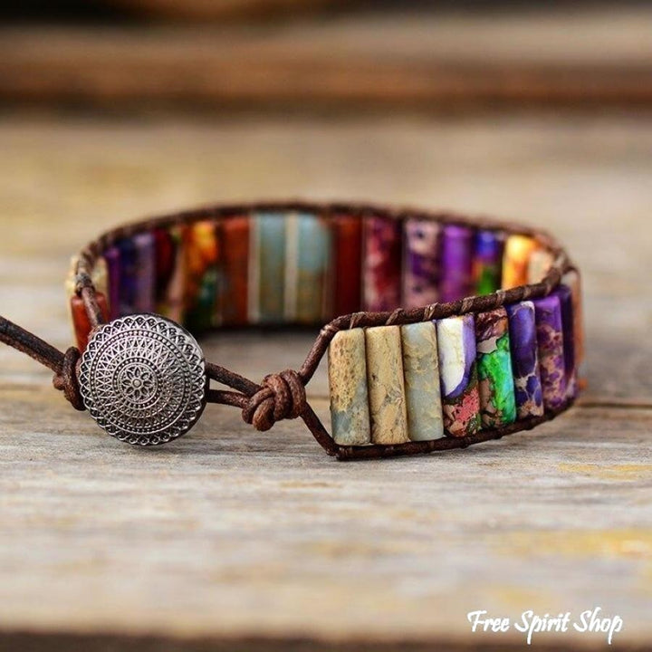 Ida | Handmade Multi-Color Jasper Stone Tube