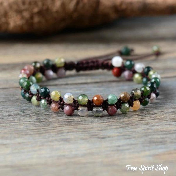 Susan | Handmade Natural Indian Agate Braided