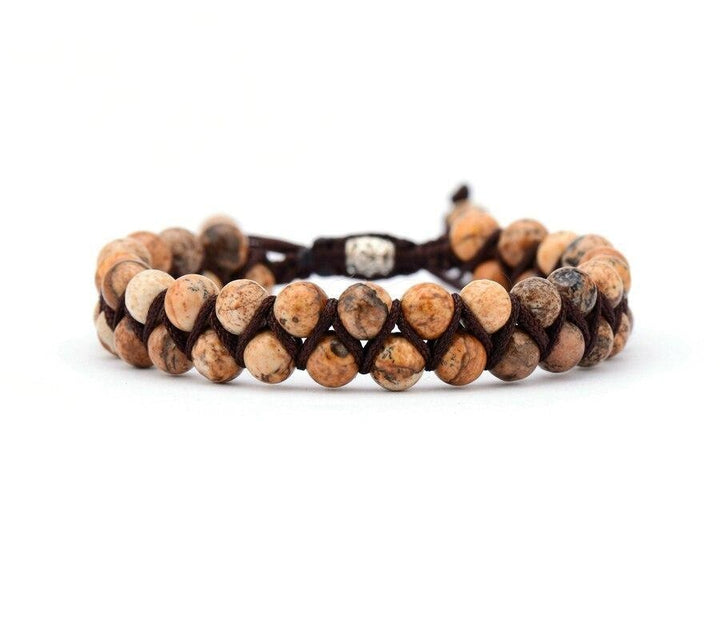 Lily | Handmade Natural Jasper Braided