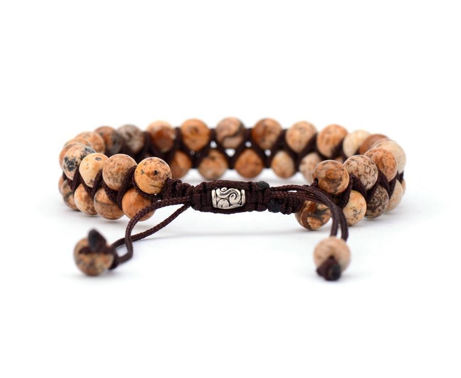 Lily | Handmade Natural Jasper Braided