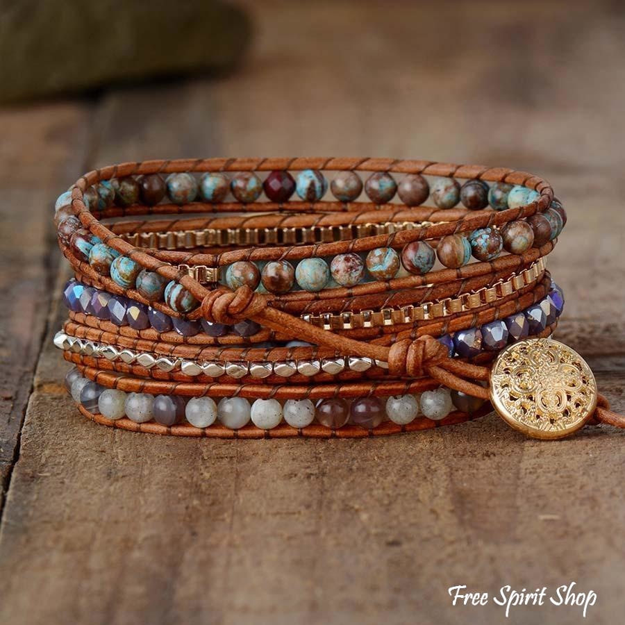 Amara | Handmade Natural Labradorite Agate &