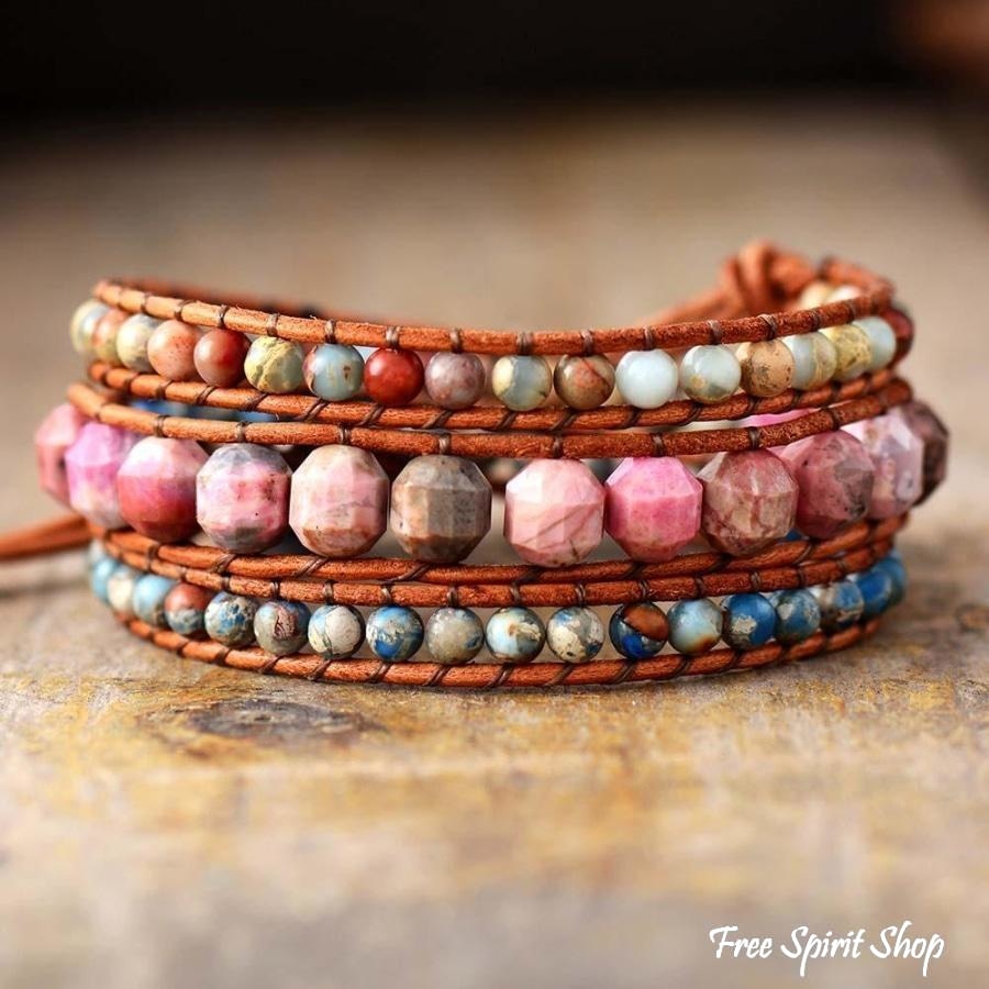 Ingrid | Handmade Natural Faceted Rhodonite &