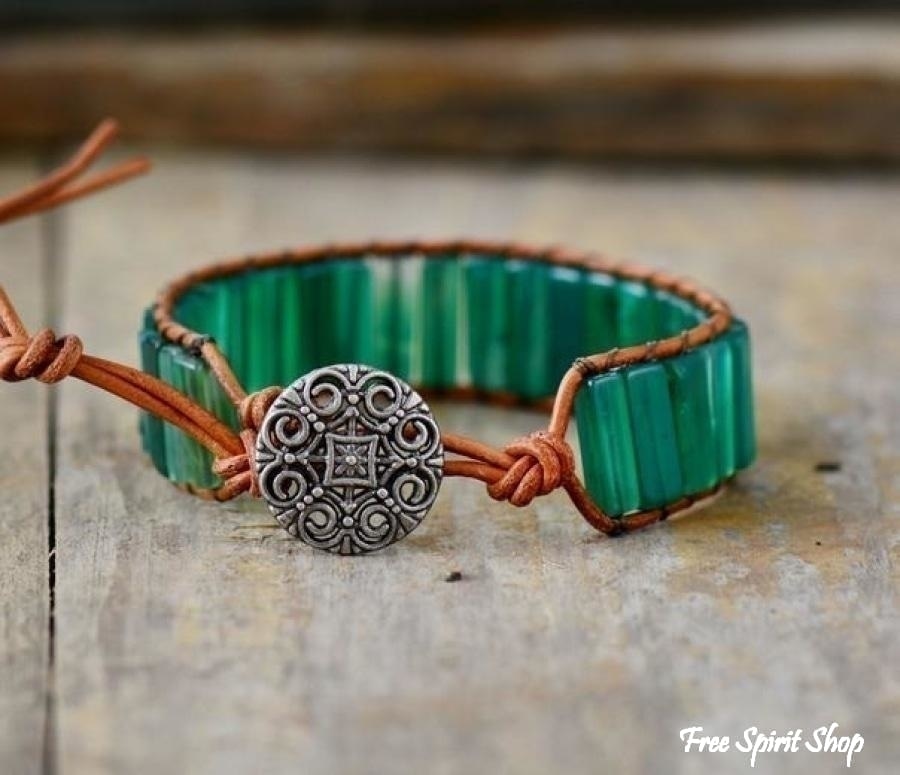Maisie | Handmade Natural Green Onyx Tube