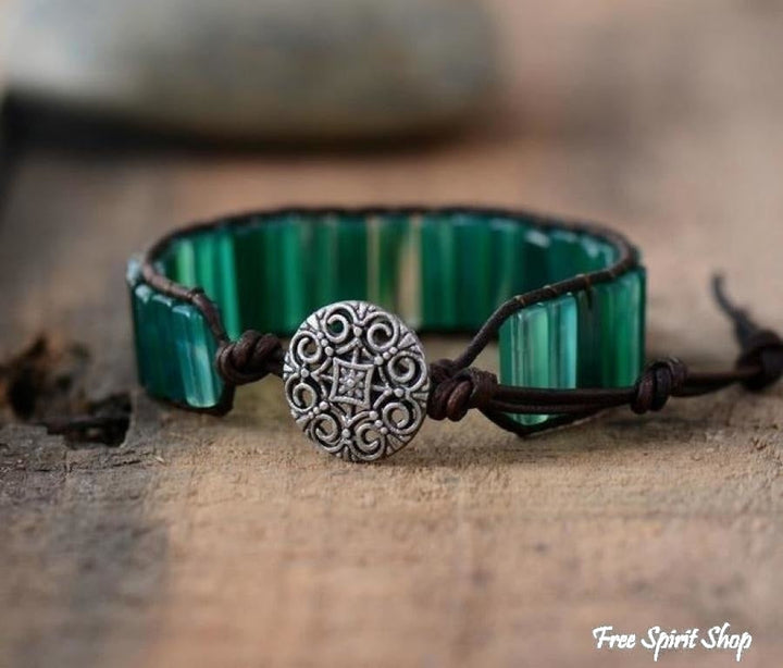 Maisie | Handmade Natural Green Onyx Tube