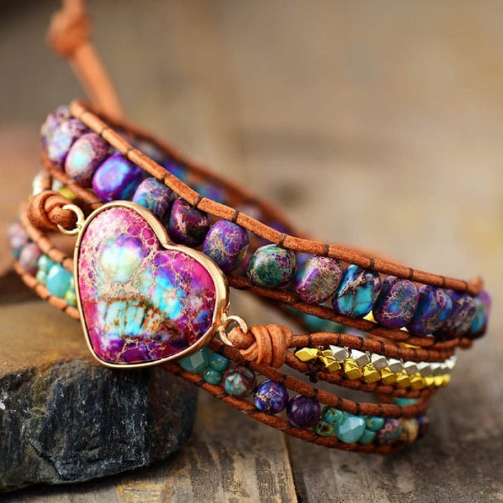 April | Handmade Purple & Turquoise Jasper