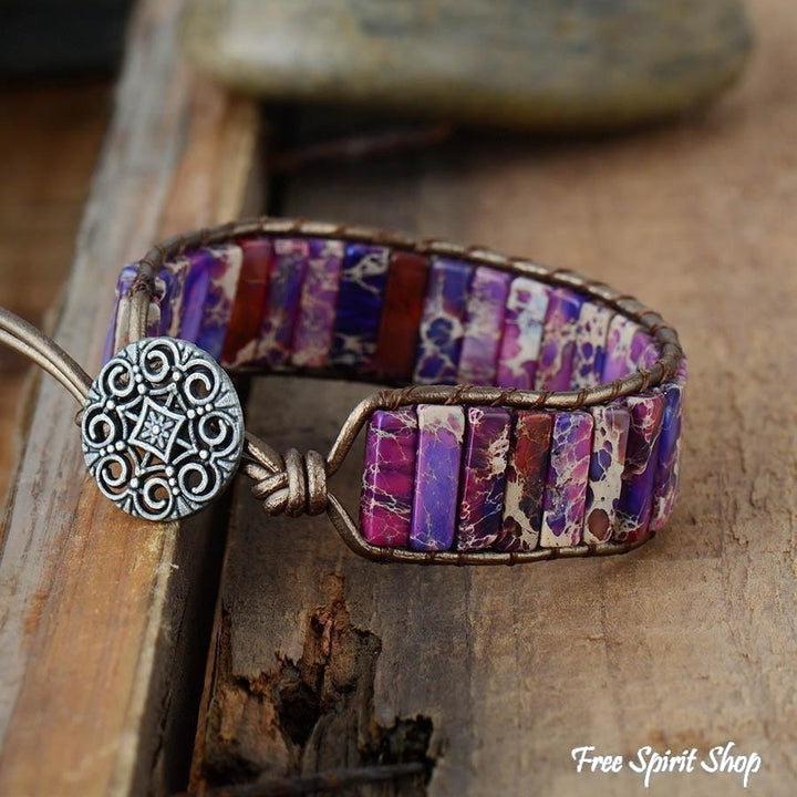 Isabella | Handmade Purple Jasper Tube Wrap