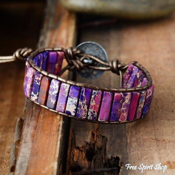 Isabella | Handmade Purple Jasper Tube Wrap