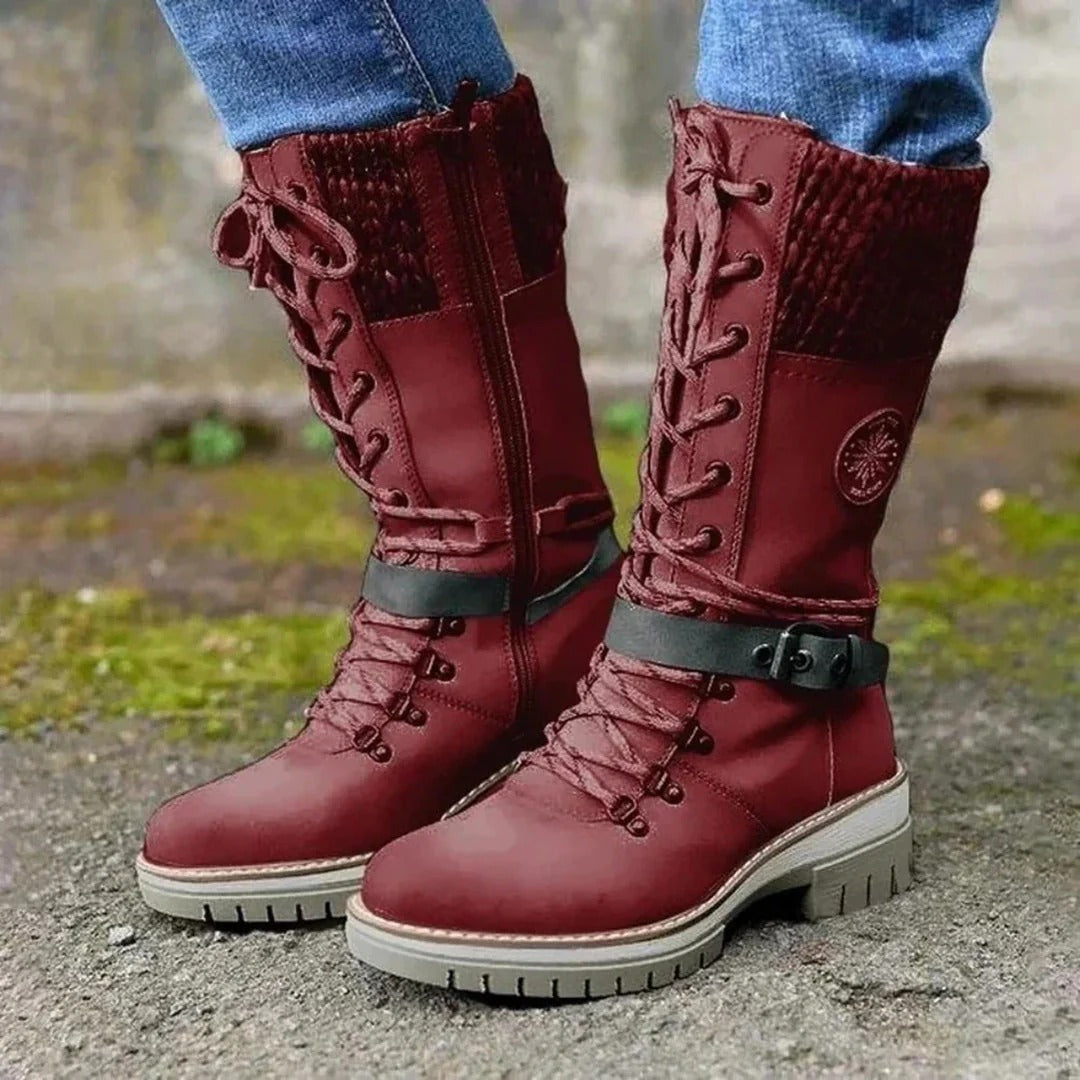 Cath | Women’s Knee-High Boots | Lace-Up Front