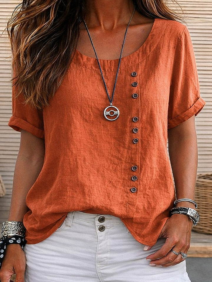 Cleo | 100% Button Cotton Top