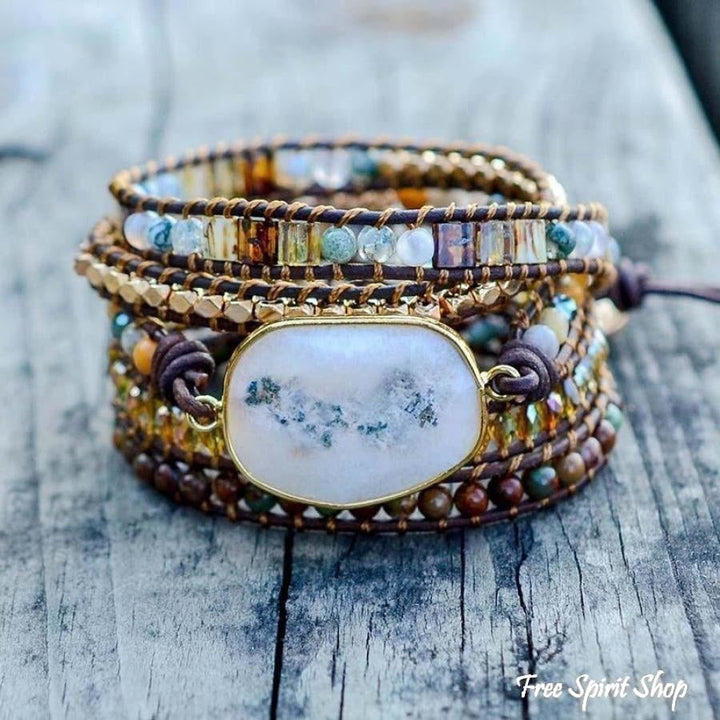 Elena | Agate Moonlight & Jasper Wrap