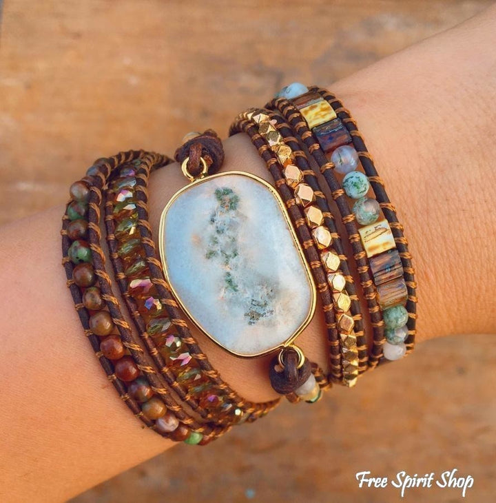 Elena | Agate Moonlight & Jasper Wrap