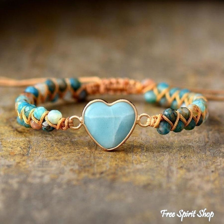 Gloria | Amazonite Heart Bead
