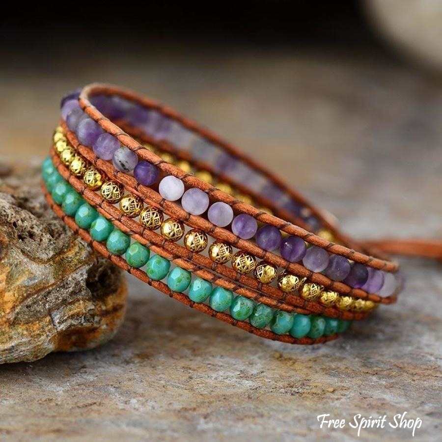 Lydia | Amethyst & Vintage Tibetan Bead