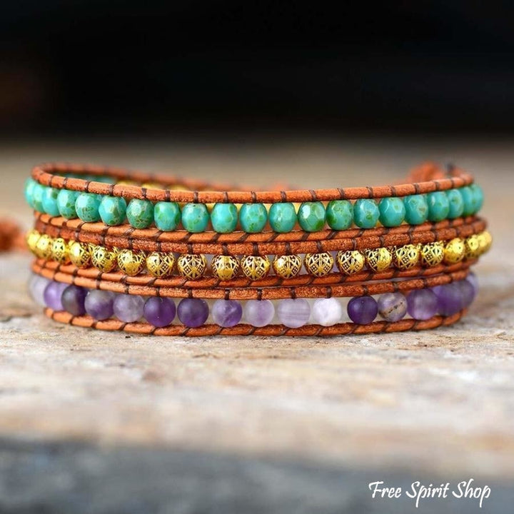 Lydia | Amethyst & Vintage Tibetan Bead