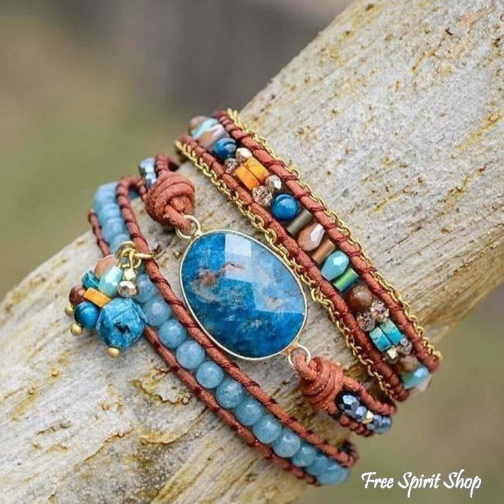 Delia | Blue Apatite Gemstone Wrap